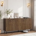 thumbnail image 1 of Smart FENDEE Sideboard Buffet Cabinet with Adjustable Shelf and 4 Doors,Living Room,Kitchen,Walnut, 1 of 9