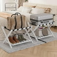 thumbnail image 1 of Smart FENDEE Foldable Luggage Rack Sets with Shelf for Guest Room, Hotel, 1 of 6