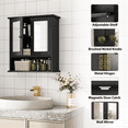 thumbnail image 1 of Smart FENDEE Medicine Cabinet with Mirror Bathroom Storage with Adjustable Shelves,Double Door,Black, 1 of 6