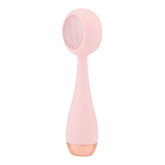 Smart Facial Cleansing Device with Silicone Brush & Rose Quartz Gemstone