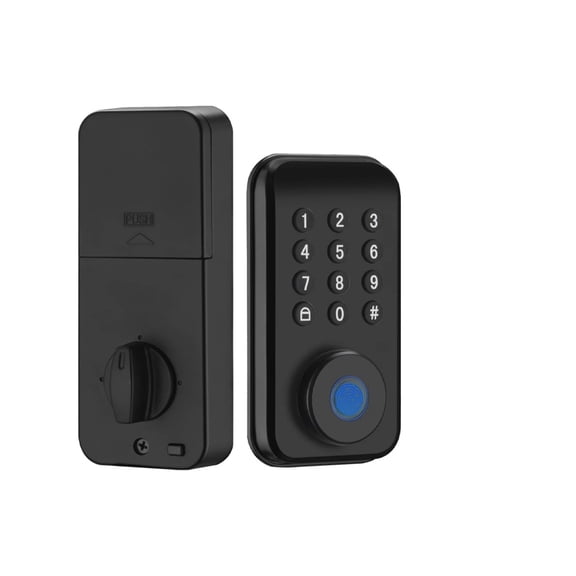 Smart Fingerprint Deadbolt Lock with Latch/Door Sensor Auto Key/Password/ APP Unlock ,Quick Installation