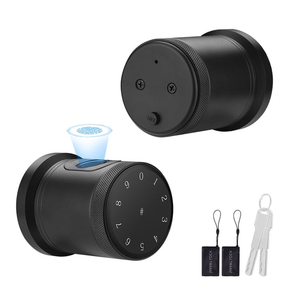 Smart Fingerprint Door Lock, 5 in 1 Smart Fingerprint Door Knob with Keypad, App Control, IC Card,Auto Lock, Biometric Door Knob with Lock for Bedroom, Apartment, Garage, Home & Office