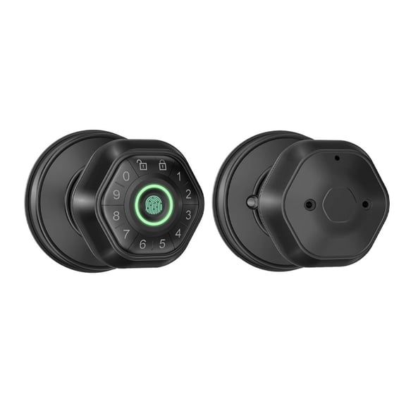 Smart Fingerprint Door Lock Electronic Lock Round Knob with Password/Key/APP Unlock