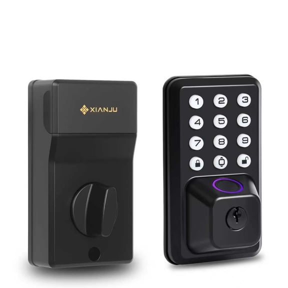XIANJU Smart Fingerprint Keyless Entry Door Lock Deadbolt with Latch