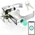 thumbnail image 1 of Smart Fingerprint Door Lock with Handle Electronic Biometric Digital Knob App, 1 of 10