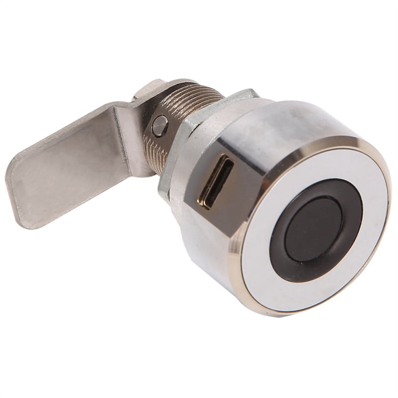 Smart Fingerprint Drawer Lock Metal Furniture File Cabinet Shoe Cabinet Letter Box Safe Lock Fingerprint Drawer Lock,1x Fingerprint lock 1xData cable,Silver