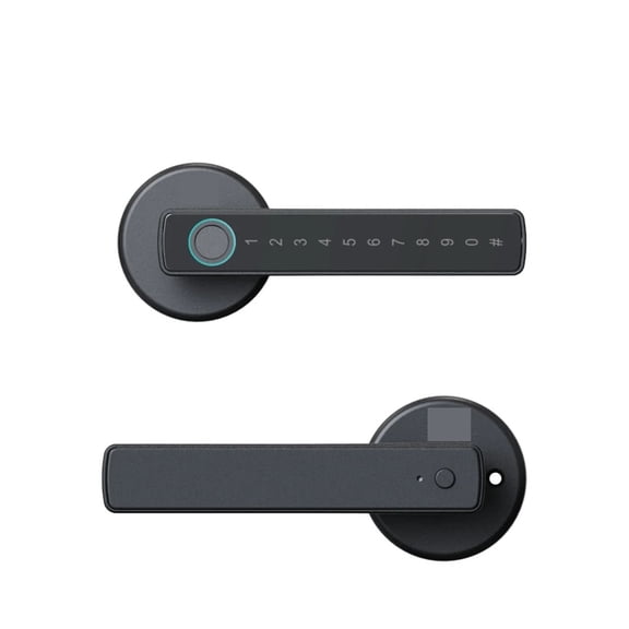 Smart Fingerprint Lock Bluetooth Passcode Card Wooden Door Bedroom Keyless Entry