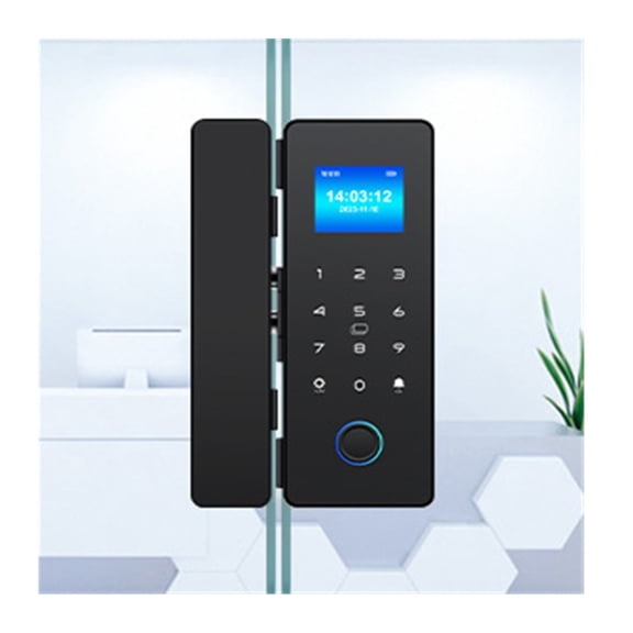 Smart Fingerprint Lock Bluetooth Sliding Glass Door Electronic Digit Card Hook App Remote Unlock