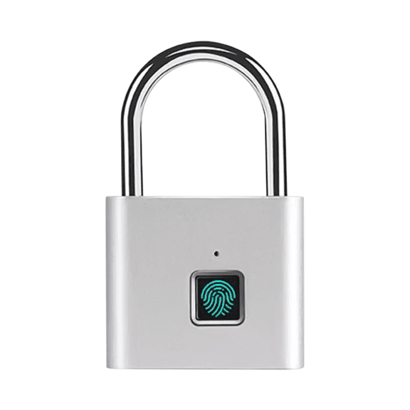 Smart Fingerprint Padlock Keyless Biometric Lock Waterproof USB Rechargeable Zinc Alloy Security Lock for Locker Suitcase Backpack Cabinet Gym