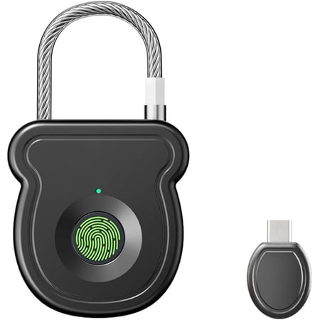 Smart Fingerprint Padlock Keyless Lock - 2026 Upgrade High-Resolution Sensor, 0.5s Fast Unlock, 365-Day Battery, USB Emergency Power, for Gym Lockers, Luggage & Backpacks