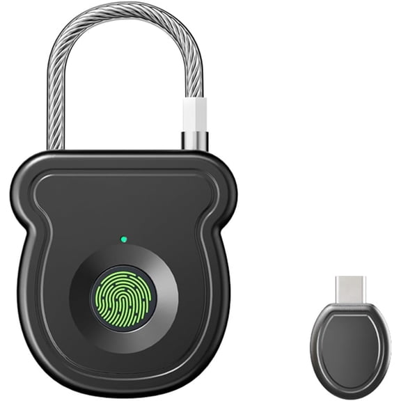 Smart Fingerprint Padlock Keyless Lock - 2026 Upgrade High-Resolution Sensor, 0.5s Fast Unlock, 365-Day Battery, USB Emergency Power, for Gym Lockers, Luggage & Backpacks