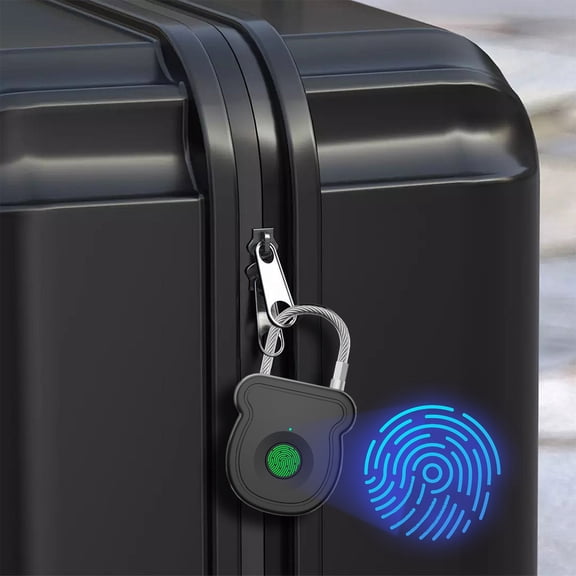Smart Fingerprint Padlock - Stainless Steel Security Lock for Outdoor Luggage, Doors, Cabinets, and Financial Items - Durable and Multiple User Support A