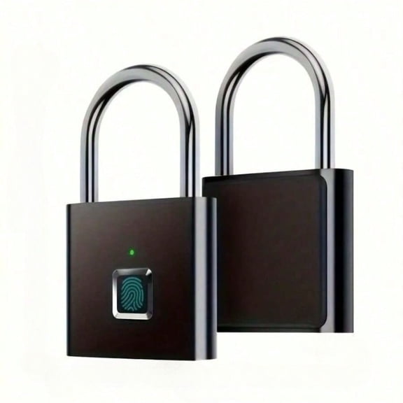 Smart Fingerprint Padlock, USB Rechargeable, IP56 Waterproof, for Luggage Gym Locker
