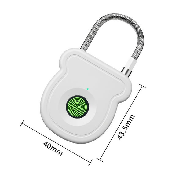 Smart Fingerprint Padlock USB Rechargeable Keyless Security Lock for Door Cabinet Luggage Backpack with 20 Fingerprint Storage Fast Recognition Technology