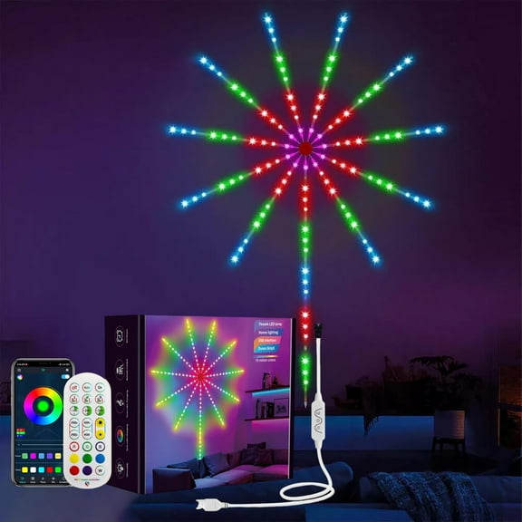 Smart Firework LED Lights, Controlled by App & Remote, WiFi & Bluetooth Smart LED Fireworks, Light Up Your World, Indoors or Out