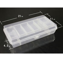 Plastic 2 Tray Compartments Fishing Tackle Box Two-Sided Storage CaseB