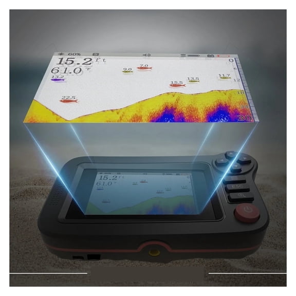 Smart Fish Finder Portable Fish Finder and Depth Finder for Recreational Fishing From Dock ,Clear Depth Display