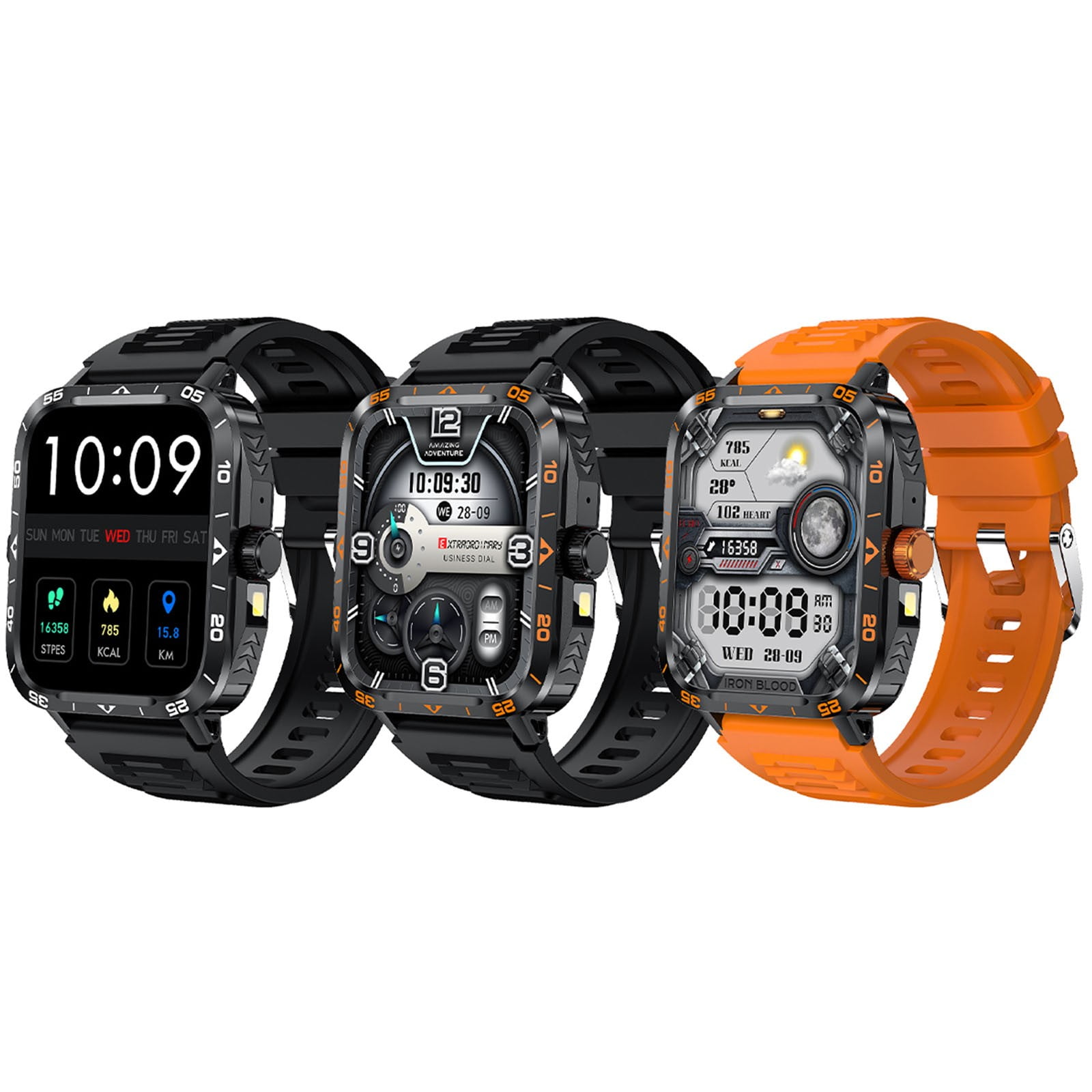 Smart Fitness Watch, 1.95Inch TFT Display, Heart Rate Monitor + Sleep ...