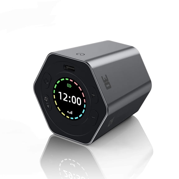 Smart Flip Timer Portable Rotating Time Management Cube, 1-Second Instant Response, 30-Second Auto Lock, Anti-Slip Base, Adjustable Sound for Office & Home(RL Gray 1 PC)