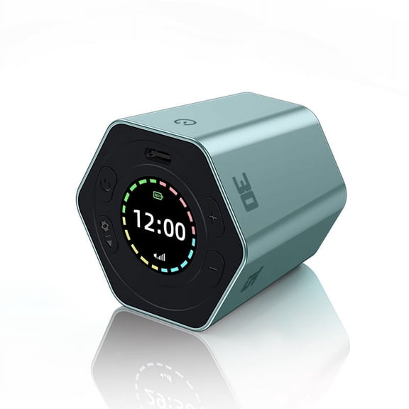 Smart Flip Timer, Sensor Rotating Timer Cube, Rechargeable Clock with 60H Duration for Cooking Study Sports(Blue)