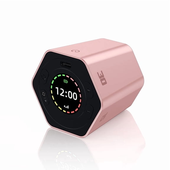 Smart Flip Timer, Sensor Rotating Timer Cube, Rechargeable Clock with 60H Duration for Cooking Study Sports(Pink)