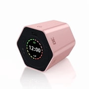Smart Flip Timer, Sensor Rotating Timer Cube, Rechargeable Clock with 60H Duration for Cooking Study Sports(Pink)