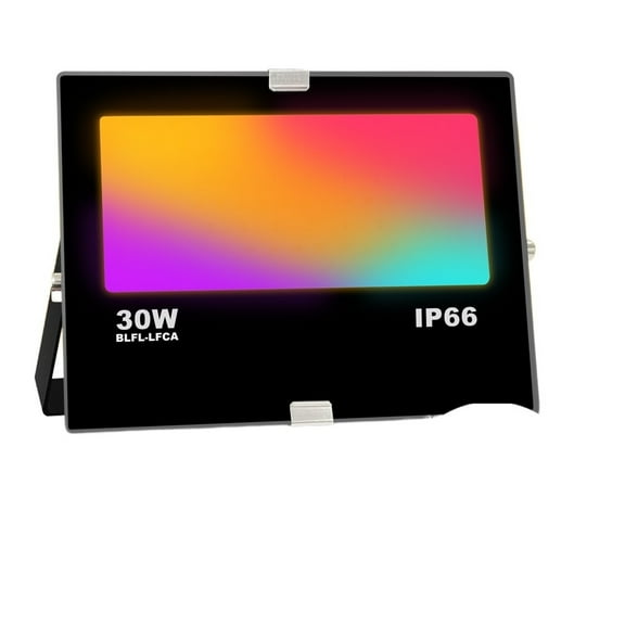 Smart Floodlight 30W Color Change LED Outdoor Garden Flood Light IP66 Waterproof Compatible APP Control RGB Spotlights ,Easy to Install