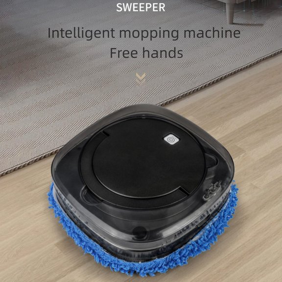 Smart Floor Mopping Robot, Black 21.5x21.5x7cm, Intelligent Navigation, Multiple Modes, for Home Cleaning