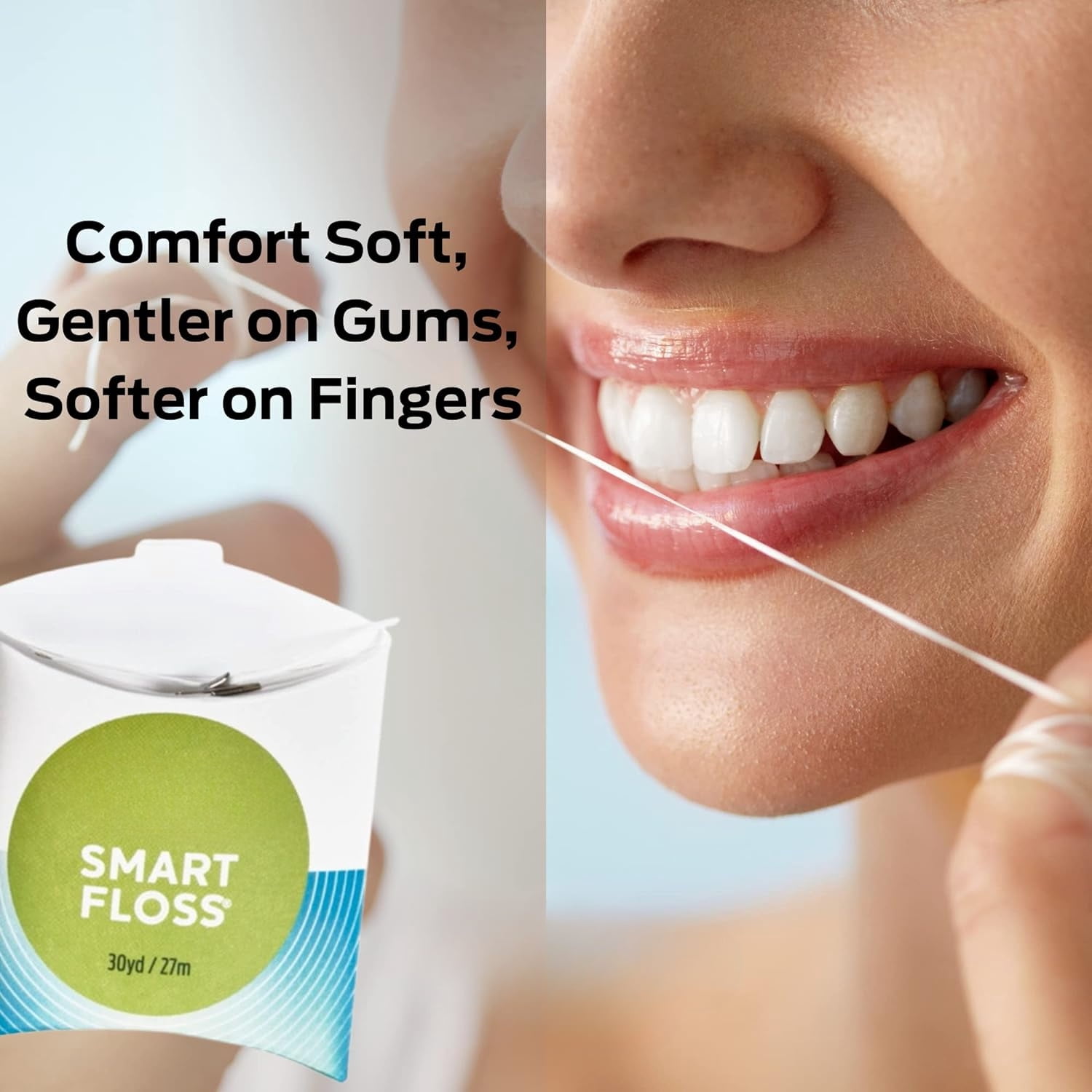 Smart Floss, 30 yds, Dental Floss - Natural Cardamom Flavor Colors May Vary (3 Pack)