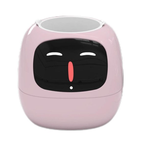 Smart Flower Pot With Interactive Virtual Pet Display For Automatic Plant Care, Monitors Moisture Temperature Sunlight, Plastic Modern Design(pink)