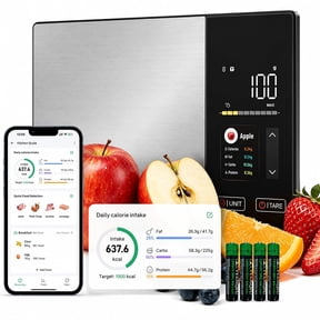 Smart Food Scale with Nutritional Calculator, Free App & Color Display | Digital Kitchen Scale for Calorie, Carb, Fat & Protein Tracking, 23 Nutrients, Nutrition Scale for Healthy Eating & Meal Prep