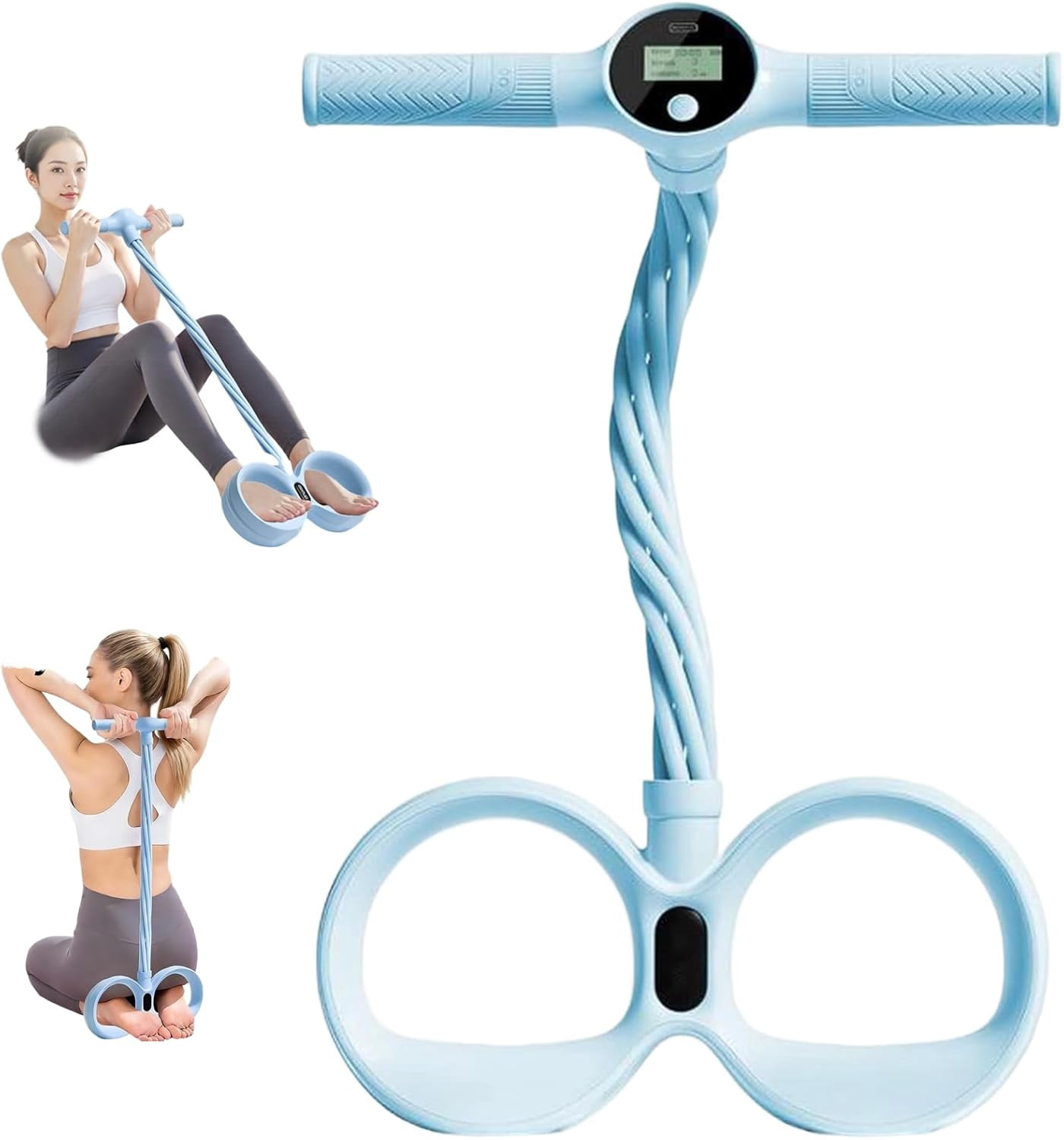 Smart Foot Pedal Puller, 2026 New 6-Tube Resistance Band with Digital Counter, Full Body Stretching Trainer for Yoga Pilates Home Gym Workout