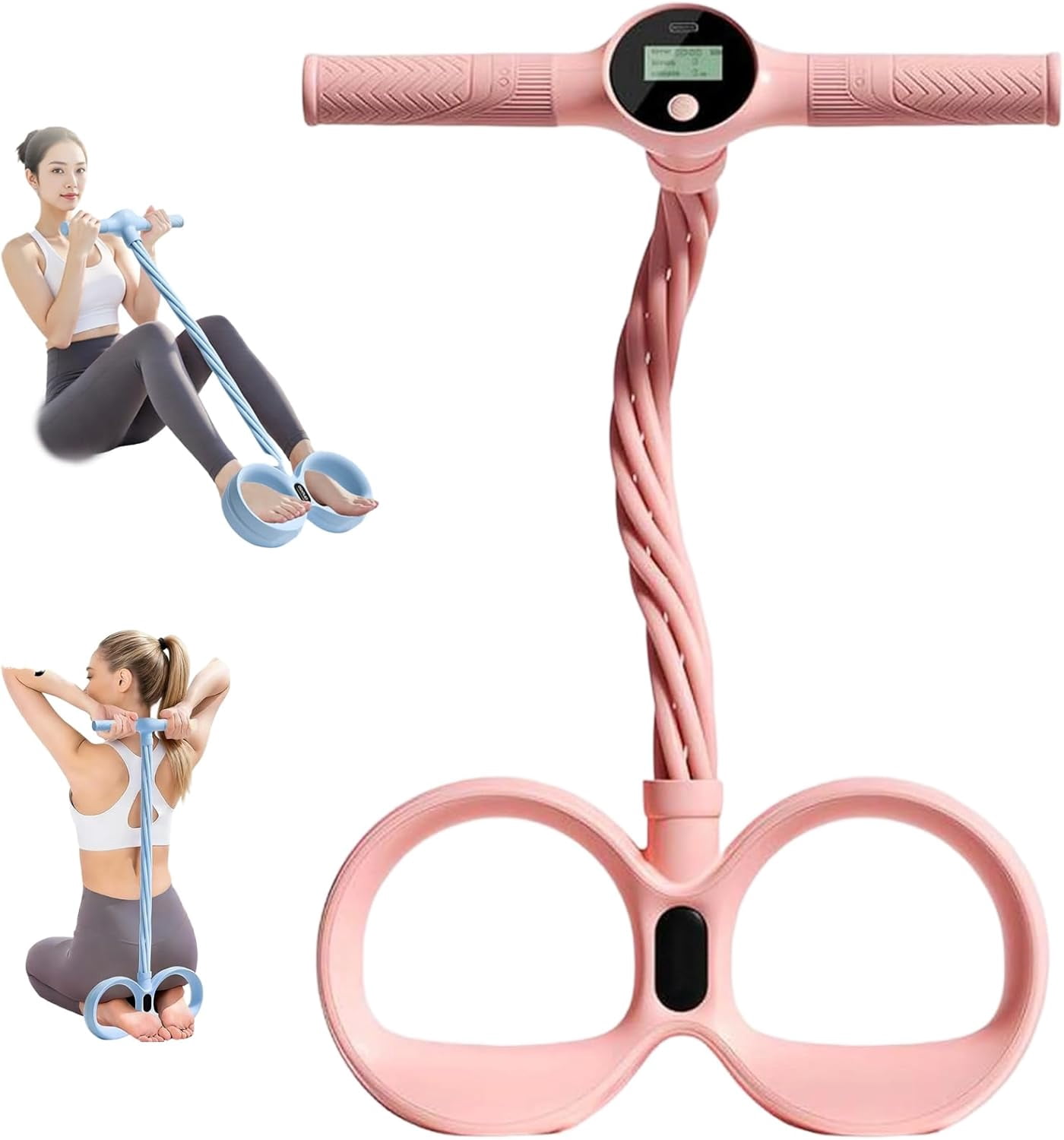 Smart Foot Pedal Puller, 2026 New 6-Tube Resistance Band with Digital Counter, Full Body Stretching Trainer for Yoga Pilates Home Gym Workout