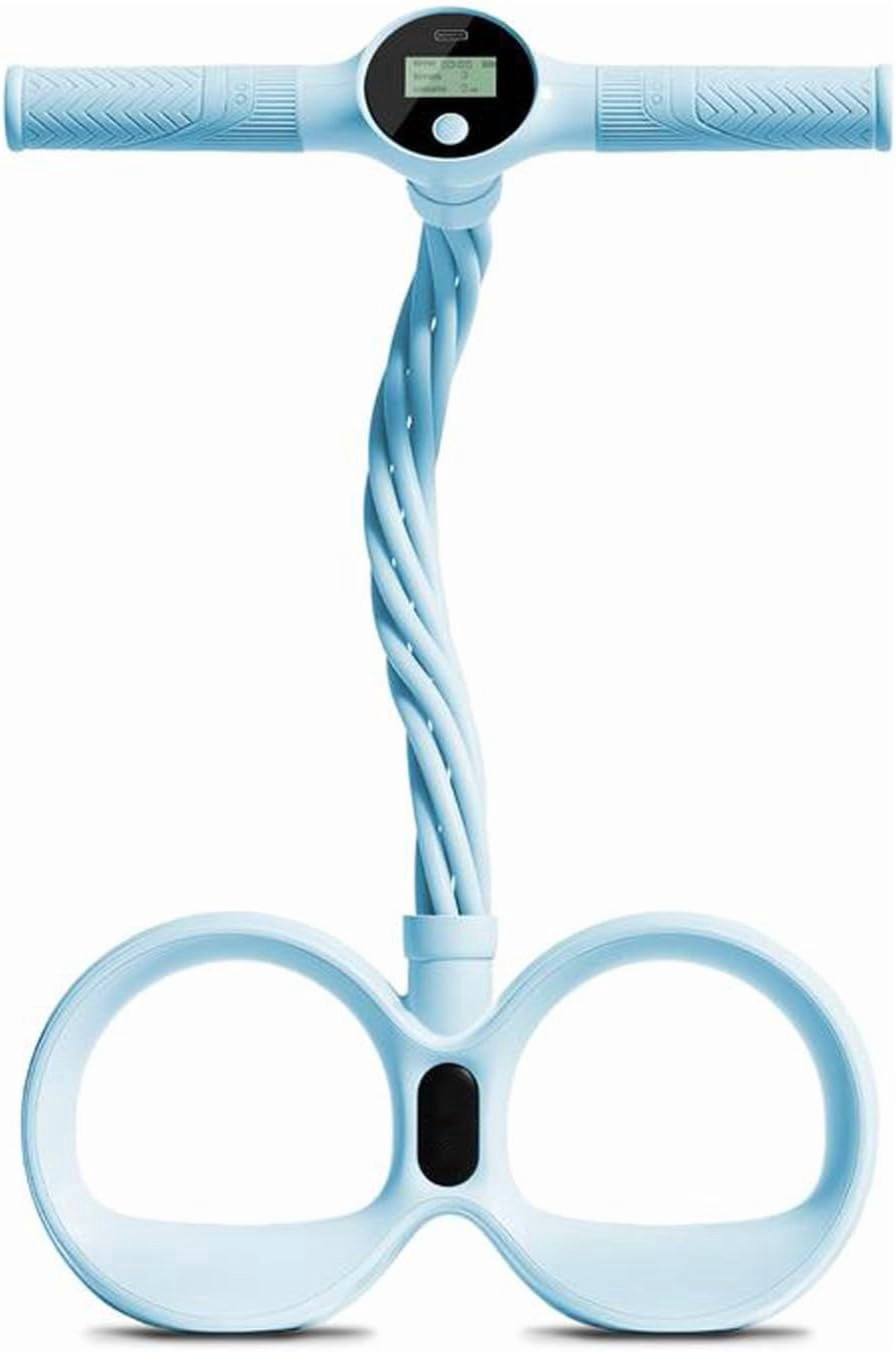 Smart Foot Pedal Puller - 6 Tube Resistance Band with Digital Counter & Handles for Full Body Fitness, Stretching & Yoga(a:blue)