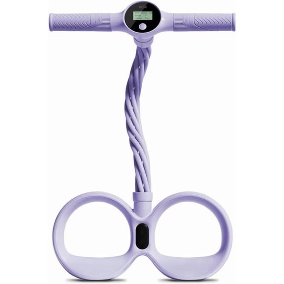 Smart Foot Pedal Puller - 6 Tube Resistance Band with Digital Counter & Handles for Full Body Fitness, Stretching & Yoga(c:Purple)-dh