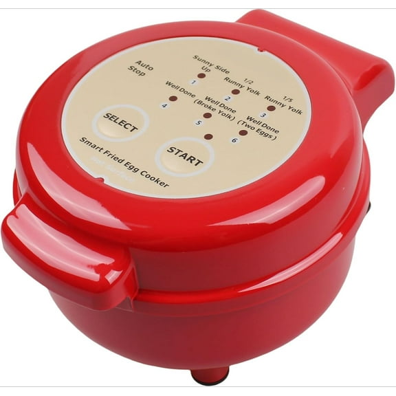 Smart Fried Egg Cooker, Automatic Fried Egg Maker for 6 Features like Sunny Side Up, Over Easy, Fully Cooked & More. Auto Power Off, Alarm, Round Shape, Non Stick Coating