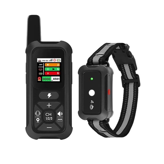 Smart GPS Dog Fence Wireless Training Collar, 2 in 1 Automatic Anti Bark Device for 2 Dogs