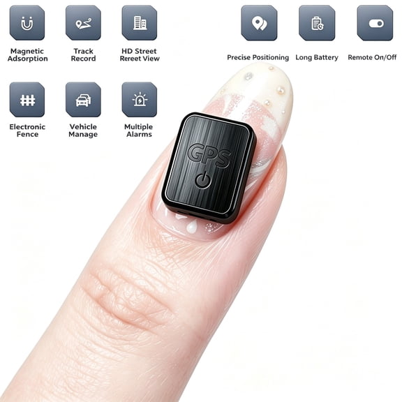 Mini GPS Locator with Magnetic Adsorption, Real-time Precise Positioning Device for Vehicle, Asset & Luggage Monitoring, Long Standby Battery, Electronic Fence & Multiple Alerts