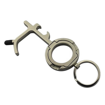 Smart Gadget, BoxWave [Universal BioDigit Extender Tool] Touchless Sanitary Zinc Door Opener Tool for Smartphones and Tablets - Gunmetal Grey