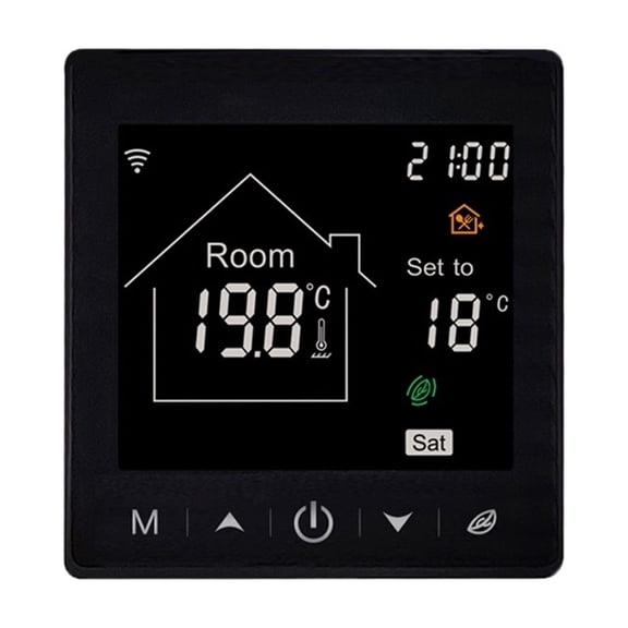 Smart Gas Boiler Thermostat Wifi Room Temperature Controller Black Thermostato Compatible