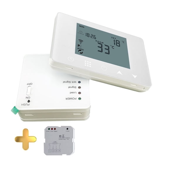 Smart Gas Boiler Wireless WIFI Thermostat And 6 Sub-Chamber Hub Controller Central For Floor Heating Cable/ Heat Mat Wireless ,Easy to Operate