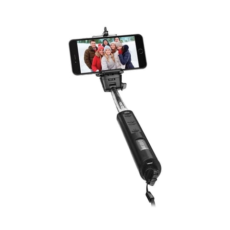 Smart Gear 40" Bluetooth Telescoping Extendable Monopod Selfie Stick, Black