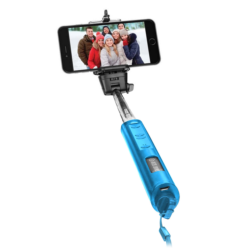 Smart Gear 40 Bluetooth Telescoping Extendable Selfie Stick Monopod, Blue - image 1 of 4
