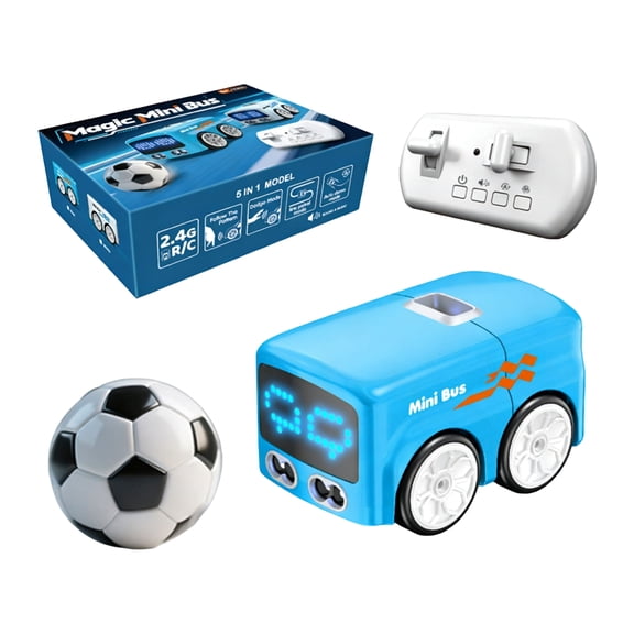 Smart Gesture Sensing Mini Toy Bus, Hand Following Remote Control Car with Obstacle Avoidance and Line Tracking