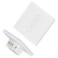 Smart Glass Panel Dimmable Light Switch with Touch and Voice Control