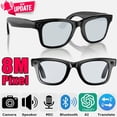 thumbnail image 1 of Smart Glasses with 8MP HD Camera Photo Video Recording, ChatGPT AI Photos Recognition, Q&A, Live Translation, Bluetooth Earphone Call, Music (HD Anti Blue Light Lenses), 1 of 16