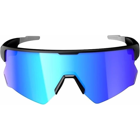 Smart Glasses, Bluetooth Cycling Glasses for Men and Women with Built-in Mic, Open-Ear Voice Control, Calling & Music, UV Protection, Magnetic Charging, Blue