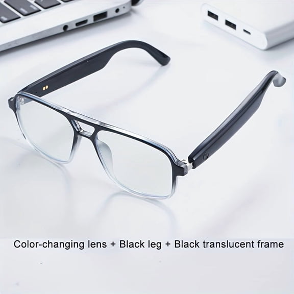 Smart Glasses - Built-In Speaker & Anti-Blue Light Lenses - Touch/Voice Control, USB Rechargeable - Perfect for Work, Running & Gifts