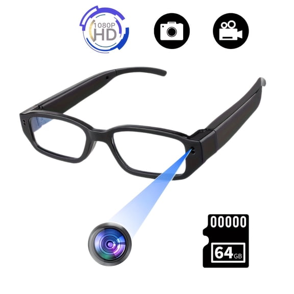 Valentine's Day Gift Smart Glasses 1080P Camera, Fashion Eyewear DV Recorder with Eye Protection, Sports Action Cam for Travel Camping Outdoor Activities