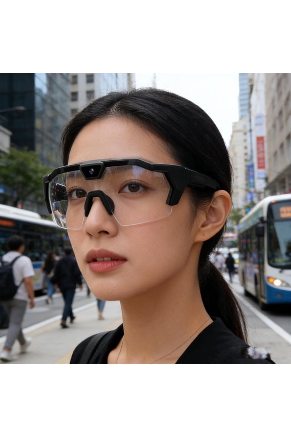 Smart Glasses with Camera, 4K HD POV Smart Baseball Sunglasses Lightweight Video Recording Glasses with Camera Audios Outdoor Sports Action Sunglasses for Men Women 32/64/128GB SD Card